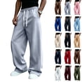 thumbnail image 1 of Evdexr Men's Baggy Sweatpants Drawstring Wide Leg Sweat Pants with Pockets Winter 2026 Lounge Hiking Pants Oversized Elastic Waist Loose Fit Trousers 2XL, 1 of 9