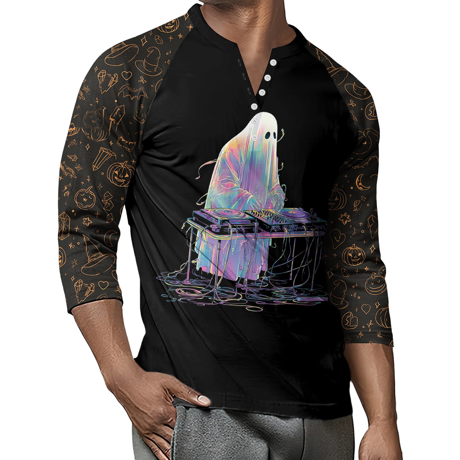 Evdexr Men's Halloween Shirts Big and Tall Graphic T Shirt 2025 Skull ...