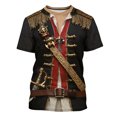thumbnail image 1 of Evdexr Men's Pirate Shirt Funny Halloween Graphic Costume Short Sleeve Crew Neck T-Shirt S, 1 of 3