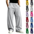 thumbnail image 1 of Evdexr Men's Sweatpants Straight Leg Baggy Sweats 2026 Workout Lounge Wide Leg Trousers Drawstring Breathable Loose Fit Athletic Pants with Pockets 3XL, 1 of 7