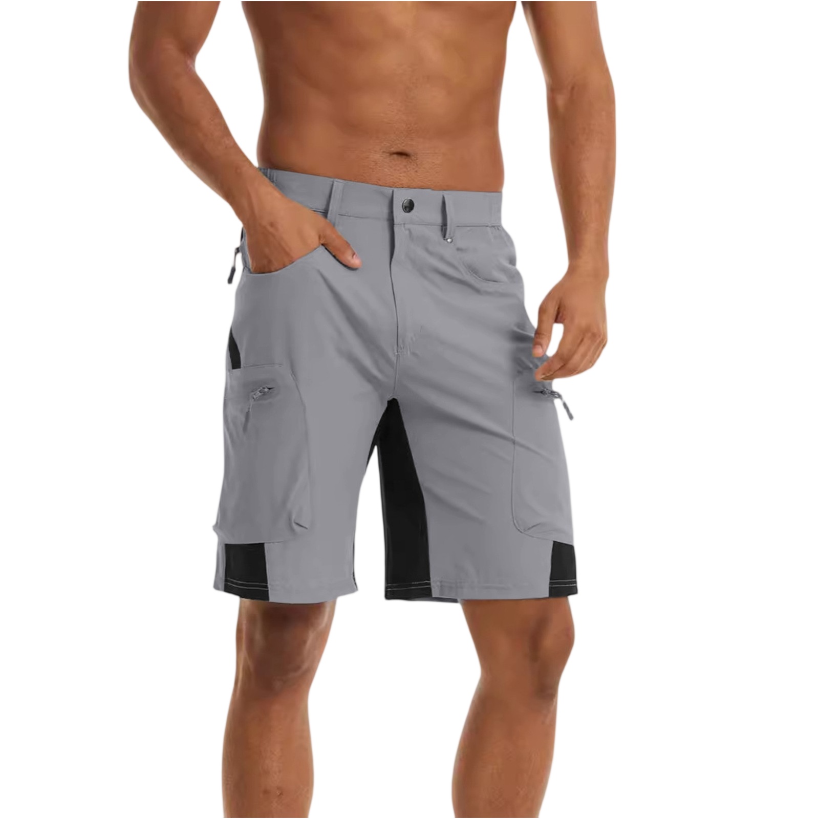 Evdexr Mens Cargo Shorts Zipper Tactical Patch Work Pockets Waterproof ...