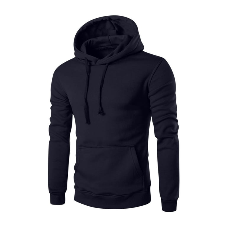 Evdexr Oversized Pullover Mens Long Sleeve Basic Fit Winter Hoodie - Main Image