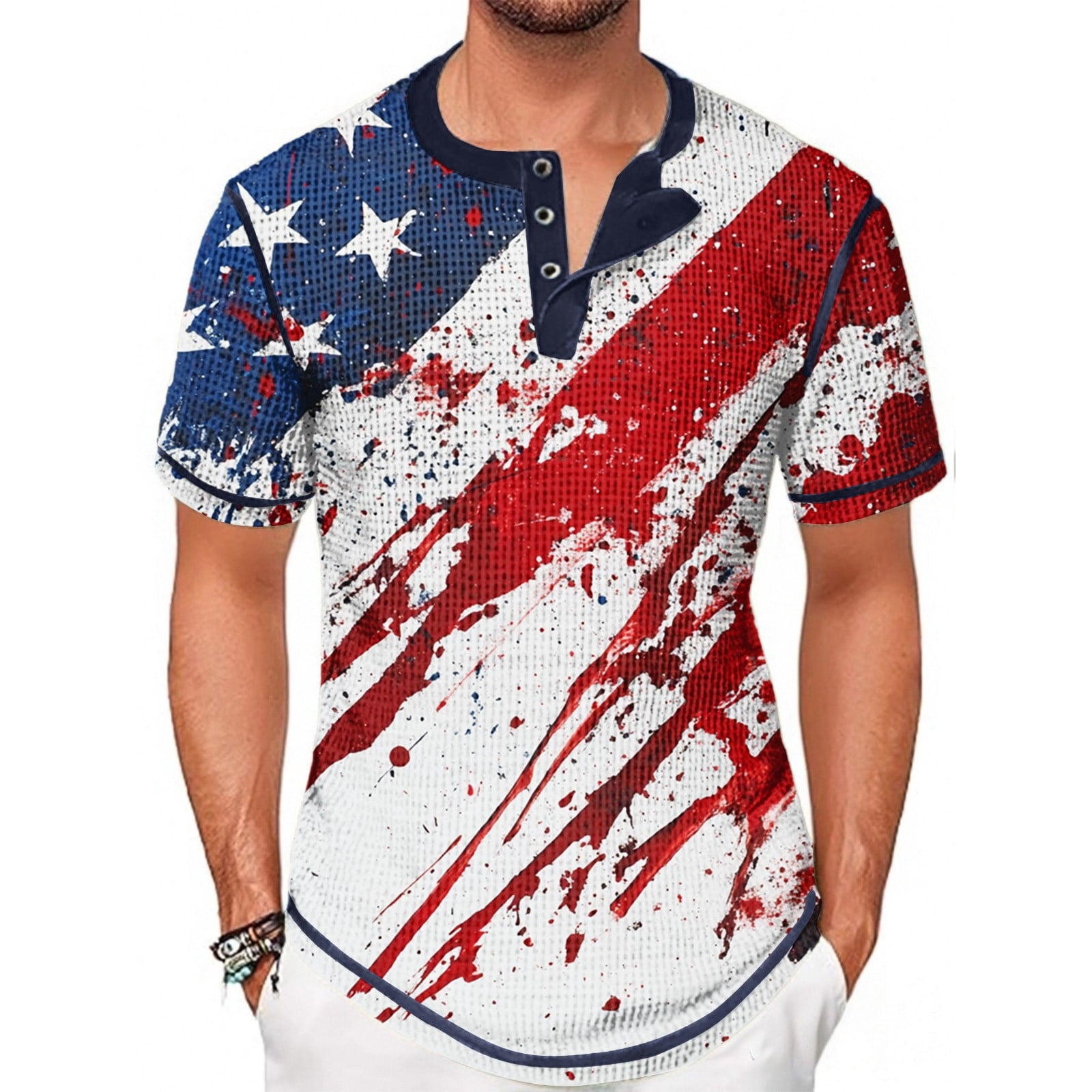 Button Down Shirt - Patriotic Plaid main image 1