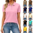 thumbnail image 1 of Evdexr Polo Shirts for Women Collared Short Sleeve Shirts Summer 2026 Casual Button Down Daily Tops Plus Size Lightweight Golf Shirt with Chest Pocket Yellow L, 1 of 6