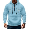 thumbnail image 1 of Evdexr Tactical Pullover for Men Quarter Zip Big and Tall Hoodies Fall Long Sleeve Drawstring Workout Hoody Winter Multiple Pockets Zip Up Loose Fit Sweatshirt Light Blue 5XL, 1 of 7