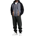 thumbnail image 1 of Evdexr Track Suits for Men 2 Piece Hooded Full Zip Long Sleeve Tops & Sweatpants Sweatsuits with Pockets 2026 Winter Tactical Casual Sets Loose Fit Drawstring Outfits 3XL, 1 of 8