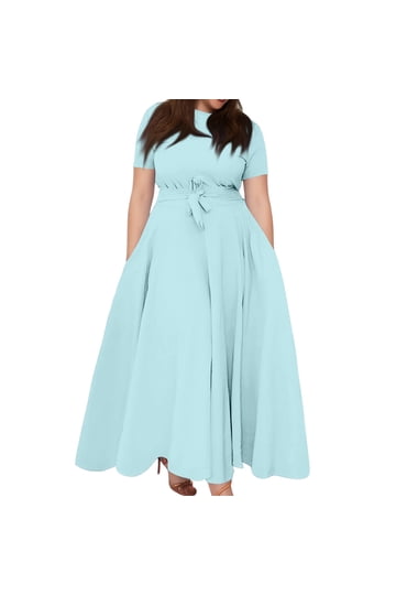 walmart light blue dress Womens Dresses Color:Calypso and a straight neckline fs6 Self-Portrait Taffeta Embellished Trim