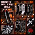 thumbnail image 1 of Evdexr Women's Over Knee High Socks Halloween Skeleton Frame Thigh High Long Stockings Lightweight Party Festival Costume Sock, 1 of 5