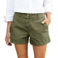 thumbnail image 1 of Evdexr Womens Chino Shorts Button Down Lightweight Shorts 2026 Baggy Beach Short Wide Leg Loose Fit Casual Bermuda Shorts with Pockets Green 2XL, 1 of 6