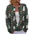 thumbnail image 1 of Evdexr Womens Halloween Cardigan Skeleton Pumpkin Graphic Cardigans 2026 Knit Button Down Long Sleeve Jackets Open Front Lightweight Cardigan Sweaters L, 1 of 5
