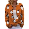 thumbnail image 1 of Evdexr Womens Halloween Sweaters Skeleton Witch Graphic Cardigans 2026 Long Sleeve Button Down Knit Cardigan Sweaters Oversized Lightweight Jackets L, 1 of 5