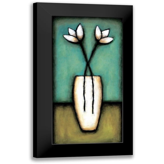 Eve 11x18 Black Modern Framed Museum Art Print Titled - Water Blossoms I