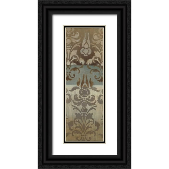 Eve 11x24 Black Ornate Wood Framed with Double Matting Museum Art Print Titled - Brocade Inspirations II