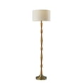 thumbnail image 1 of Eve Floor Lamp with Natural Oak Wood and Antique Brass Base, 1 of 5