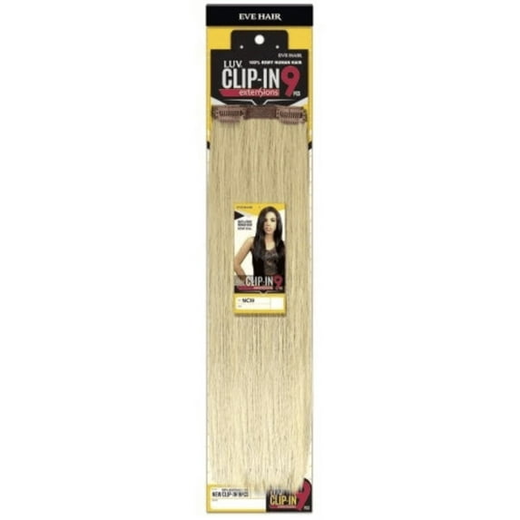 Eve Hair Luv Clip In 9 Piece 100% Remy Human Hair Extensions 18' (Color#613)