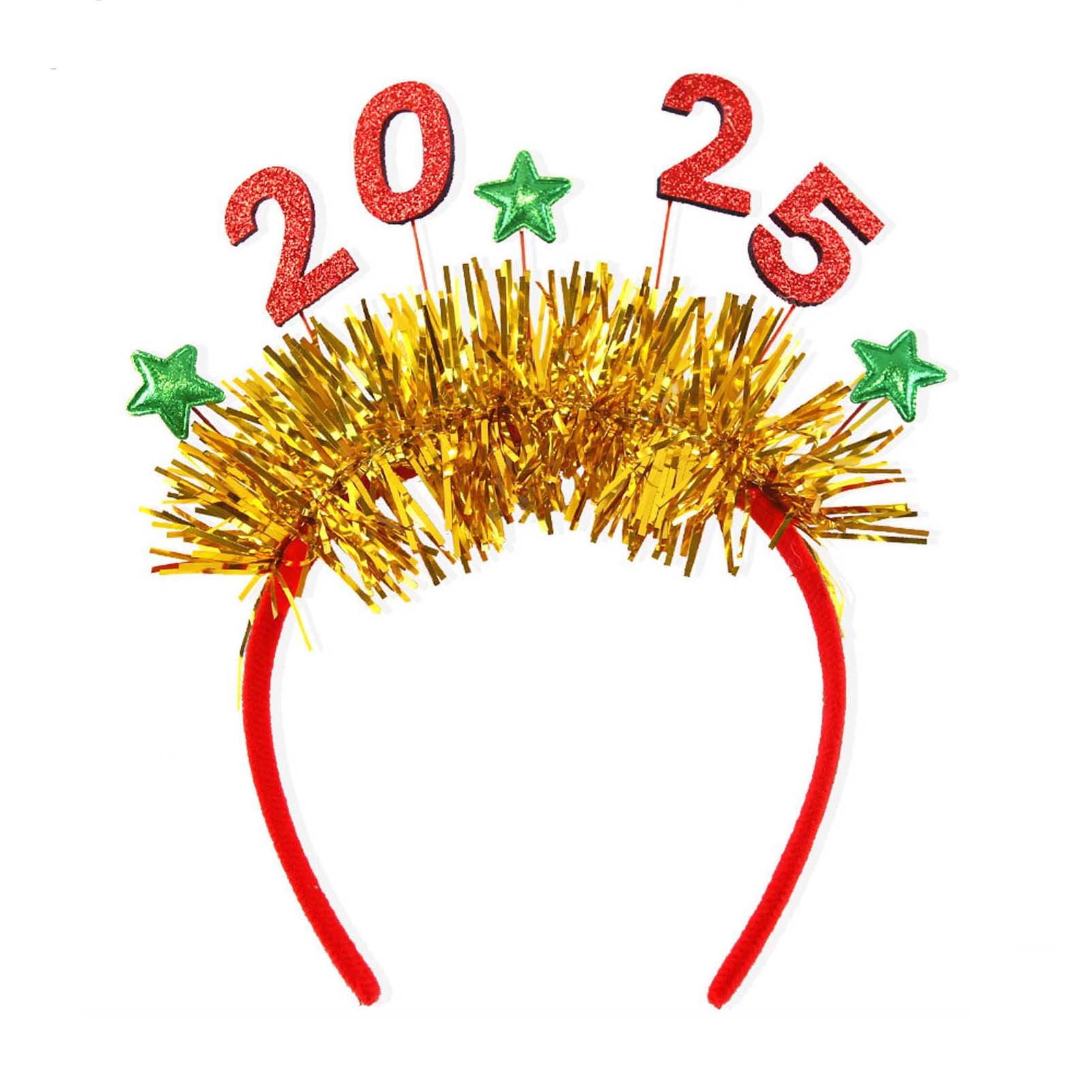 Eve Kamera,2025 New Year Headband Glittering Star Headwear,2025 Happy