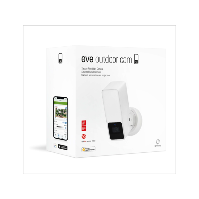 Eve Outdoor Cam (White Edition) Secure floodlight camera with Apple