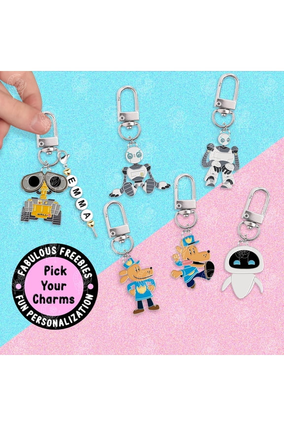 Eve Wall-E Funny Keychain Best Friends Keychains Wild Robot Anime Keychain Couple Keychain Gift Y2K Keychain Bag Tag Keychain (1 keychain)