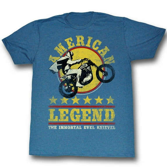 Evel Knievel American Legend Pacific Blue Heather T-Shirt