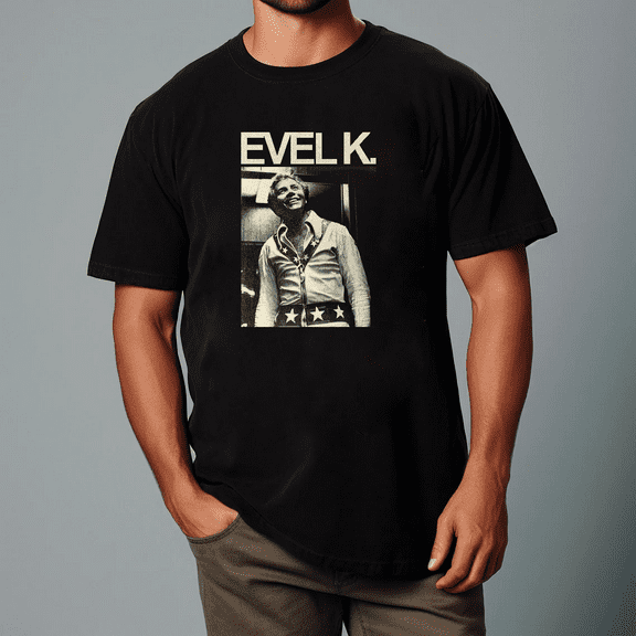 Evel Knievel Daredevil Stunt Performer Classic Photo Fan Unisex T-shirt, for men & women, up to size 5XL