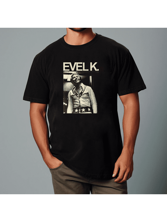 Evel Knievel Daredevil Stunt Performer Classic Photo Fan Unisex T-shirt, for men & women, up to size 5XL
