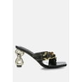 thumbnail image 1 of Evelane Metallic Chain Rhinestone Sandals, 1 of 11