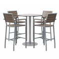 thumbnail image 1 of Eveleen 36in Round Bistro Table Set- Fashion Grey Top- 4 Barstools, 1 of 1