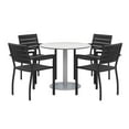 thumbnail image 1 of Eveleen 36in Round Dining Table Set- Fashion Grey Top- 4 Chairs, 1 of 1