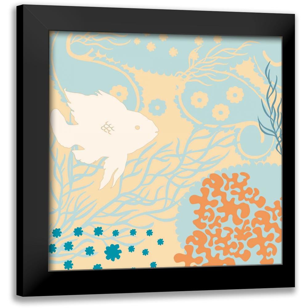 Evelia Designs 12x12 Black Modern Framed Museum Art Print Titled