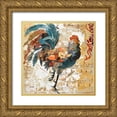 thumbnail image 1 of Evelia Designs 12x12 Gold Ornate Wood Framed with Double Matting Museum Art Print Titled - Rooster Flair I, 1 of 4