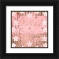 thumbnail image 1 of Evelia Designs 15x15 Black Ornate Wood Framed with Double Matting Museum Art Print Titled - Haute in Pink I, 1 of 4