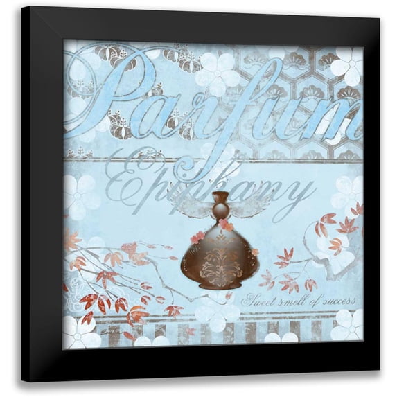 Evelia Designs 20x20 Black Modern Framed Museum Art Print Titled - Haute in Blue V