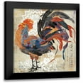 thumbnail image 1 of Evelia Designs 20x20 Black Modern Framed Museum Art Print Titled - Rooster Flair V, 1 of 5