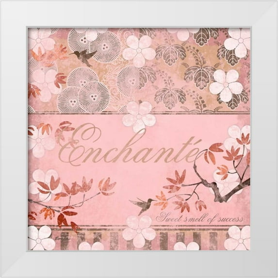 Evelia Designs 20x20 White Modern Wood Framed Museum Art Print Titled - Haute in Pink IV