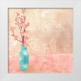 thumbnail image 1 of Evelia Designs 26x26 White Modern Wood Framed Museum Art Print Titled - Vase of Cherry Blossoms II, 1 of 4
