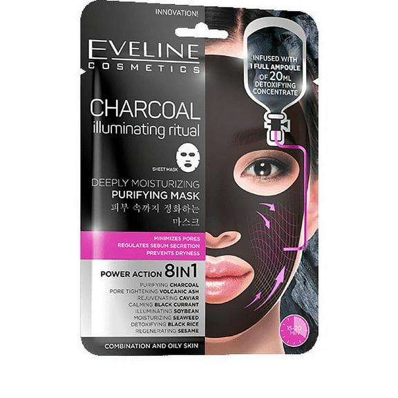 Eveline Cosmetics Charcoal Illuminating Ritual Purifying Mask