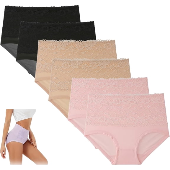 Evella Leak Proof Panties, Evella Leakproof Underwear,Ladies Underwear With Incontinence Comfortable for Women 55+ (6Pcs-A, XX-Large)