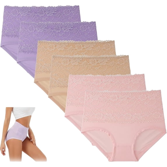 Evella Leak Proof Panties, Evella Leakproof Underwear,Ladies Underwear With Incontinence Comfortable for Women 55+ (6Pcs-B, X-Large)