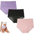 thumbnail image 1 of Evella Leak Proof Panties, Evella Leakproof Underwear,Ladies Underwear with Incontinence Comfortable for Women 55+ (3Pcs-B, Large), 1 of 8