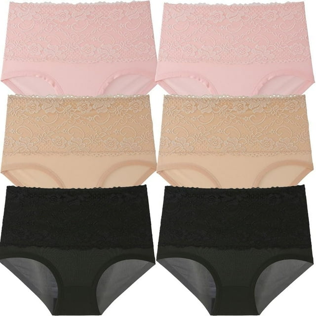Evella Leak Proof Panties Leakproof Underwear for Women High Waisted Panties for Over 55#s with Incontinence Plus Size
