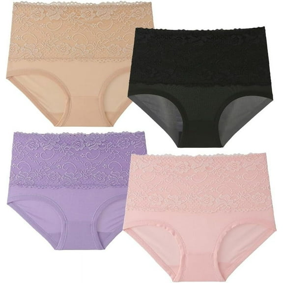 Evella Leak Proof Panties Leakproof Underwear for Women High Waisted Panties for Over 55#s with Incontinence Plus Size