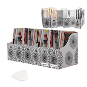 Evelots 12 Pack Magazine File Holder Organizer-4 Inch Wide-Mandala-With Labels