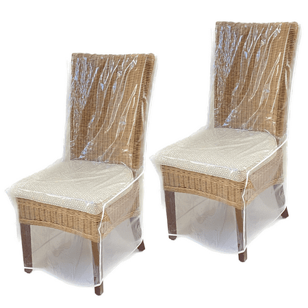 Evelots Dining Room/Kitchen Chair Cover/Protector-2 PACK- Heavy Duty Clear PVC Vinyl-No Dust/Spill/Pet Hair/Pet Claws, Easy Clean Slipcover
