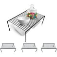 thumbnail image 1 of Evelots Kitchen Cabinet Wire Shelf Organizer/Rack - 4 Pack Sturdy Large Metal Shelf Risers - Double Your Counter Space - Great for Kitchen, Freezer, Pantry and Bathroom - Rustproof - Black, 1 of 8