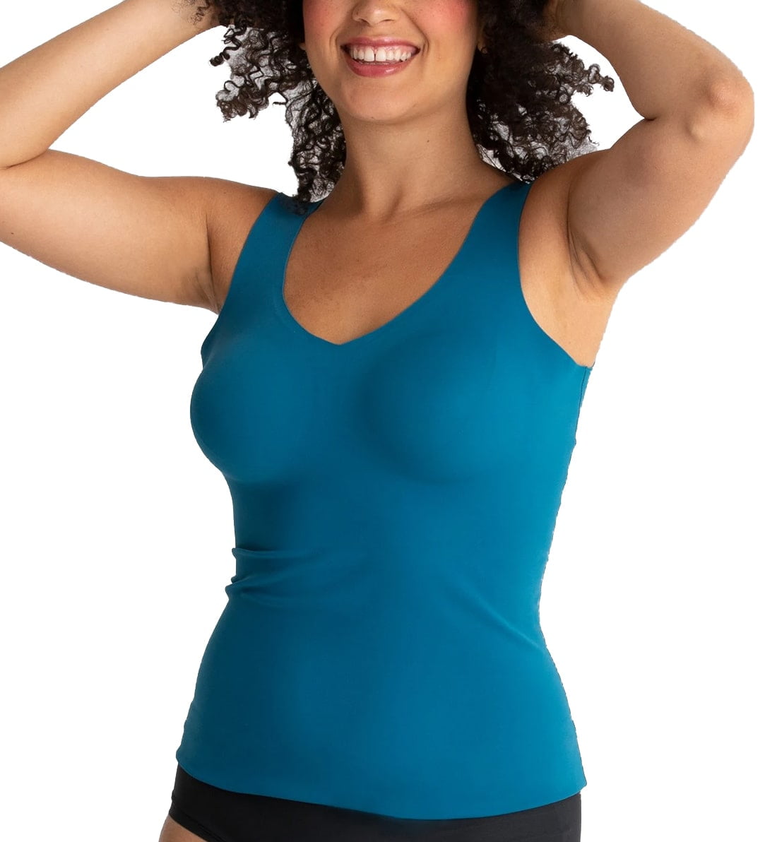 Evelyn & Bobbie DEFY V-Neck Bra Tank (1829),Large,Lagoon - Walmart.com