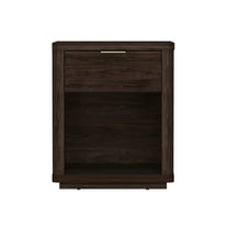 Evelyn Modern Nightstand with 1 Full Extension Drawer in Brown
