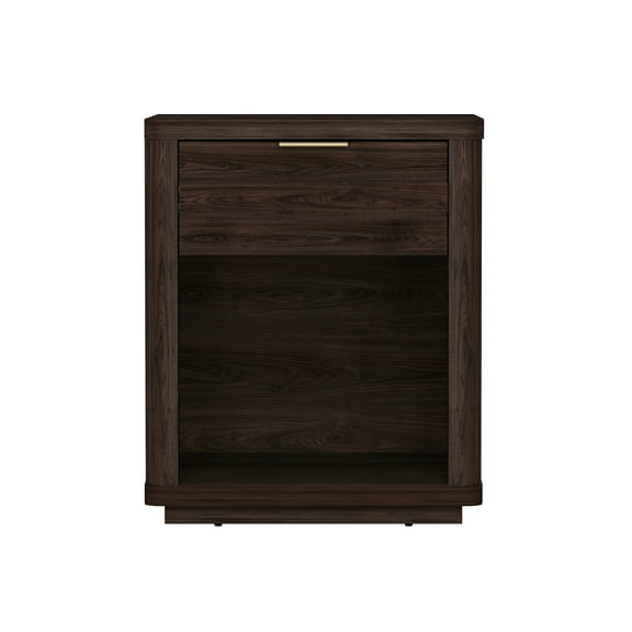 Evelyn Modern Nightstand with 1 Full Extension Drawer in Brown