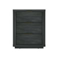 thumbnail image 1 of Evelyn Modern Nightstand with 3 Full Extension Drawers in Charcoal Grey, 1 of 10