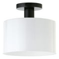 thumbnail image 1 of Evelyn&Zoe 10" Matte Black Metal/Glass Semi Flush Mount, 1 of 6