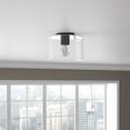 thumbnail image 1 of Evelyn&Zoe 10" Matte Black Metal/Glass Semi Flush Mount, 1 of 5